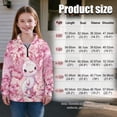thumbnail image 7 of Uorisanigo Kids Sweatshirt Girls Soft Half Zip Pullover Sweatshirt Oversized Cherry Blossom Axolotl Long Sleeve Pullover Top Fall Spring Outfits Clothes Quarter Zip Hoodies No Hood, 7 of 7