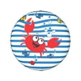 thumbnail image 2 of Kll Red Funny Crab On Blue Stripe Tire Cover,Universal Wheel Tire Cover For Trailer, Rv, Suv, Truck,Camper And Many Vehicle,(14 Inch), 2 of 8
