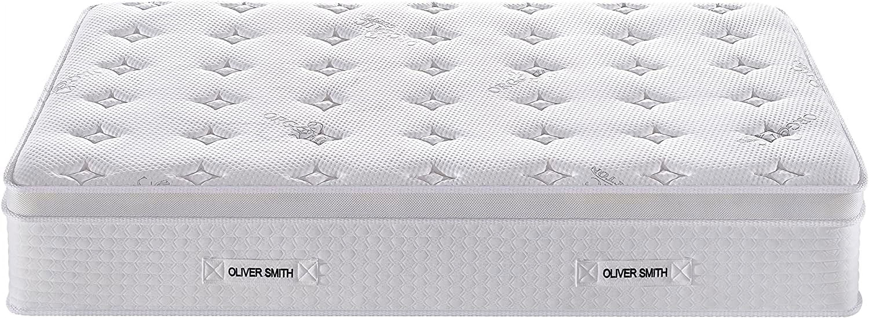 Oliver & Smith 12 Inch Full Mattress - Cool Memory Foam Spring Hybrid Full Size Mattress - Pocketed Coil Spring Euro Top - Ideal for Kids, Teens , Adults & Guests - Rolled in a Box
