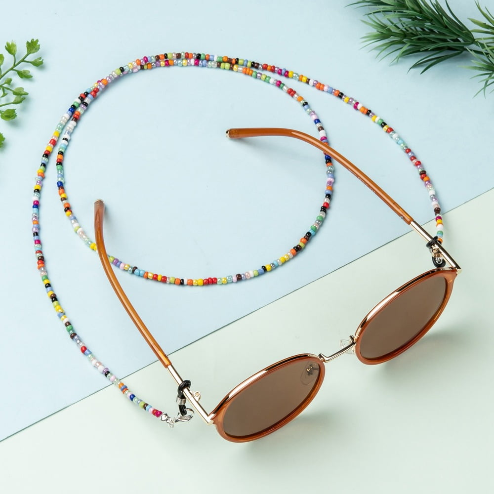 1 set DIY Neck Strap Lanyard Making Kits Including Glass Seed Beads Plastic & Zinc Alloy Lobster Claw Clasps Eyeglass Holders Tail Wire Brass Crimp Beads
