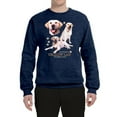 thumbnail image 2 of If It's Not a Yellow Lab It's Just a Dog Gift | Mens Dog Lover Crewneck Graphic Sweatshirt, Vintage Heather Navy, 3XL, 2 of 3