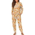 thumbnail image 3 of HELLHERO Thanksgiving Sleepwear for Women Pumpkin Bone Printed Pajama Soft Loungewear Casual 2 Piece Pjs Set Dow Paw Printed Nightwear with Pockets, 2XL, 3 of 5
