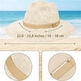 thumbnail image 6 of Packable Knit Fedora Hat, Soft Foldable Sun Hat,Lightweight Breathable Summer Hats for Women Beach(Q), 6 of 7