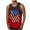 Red, variant on Luxalzxs Summer Beach Vacation Thin Mens Tank Tops Patriotic American Flag Gradient Printed Baggy Flowy Workout Sleeveless T-Shirts
