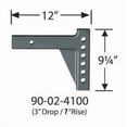 thumbnail image 1 of Equal-i-zer Weight Distribution Hitch Shank 90-02-4100 2 Inch Square; 12 Inch Shank; 12 Inch Overall Length; 7 Inch Rise; 3 Inch Drop; 6 Mounting Holes; 14000 Pound Gross Trailer Weight Max, 1 of 4
