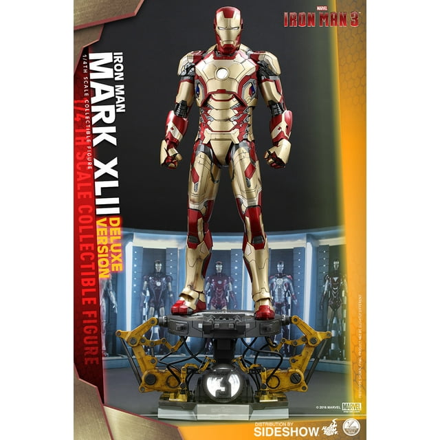 Iron Man 3 20 Inch Action Figure 1/4 Scale Series - Iron Man Mark XLII Deluxe Version Reissue Hot Toys 908659
