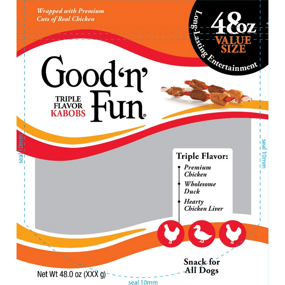 Good N' Fun 48oz Triple Flavor Kabobs Dog Treats, 72 count Walmart