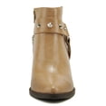 thumbnail image 3 of Soda Women Ankle Boots Side Zipper Back Chain Studded Booties Block Heel Pointy Toe ECOMM-S Beige Blond 9, 3 of 4