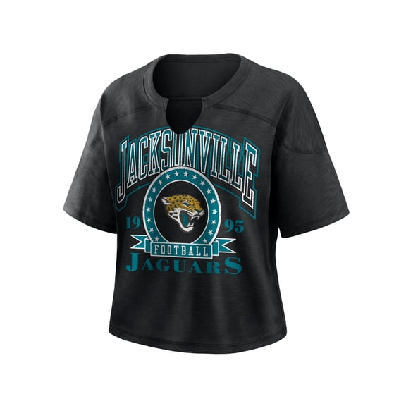 NFL Jacksonville Jaguars Women's Cotton Black Short Sleeve T-Shirt