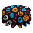 thumbnail image 4 of Happy Halloween Table Cloth Waterproof Spillproof Round Table Covers Horror Pumpkin Ghost Table Cloths for Halloween Birthday Wedding Graduation (60x60 inches), 4 of 6