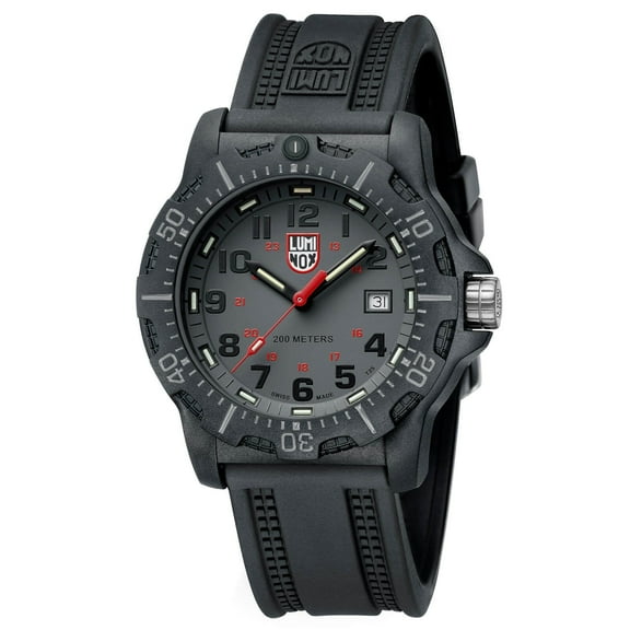 Luminox Men's 45mm Black Polyurethane Band Carbon Fiber Case Quartz Grey Dial Analog Watch 8882