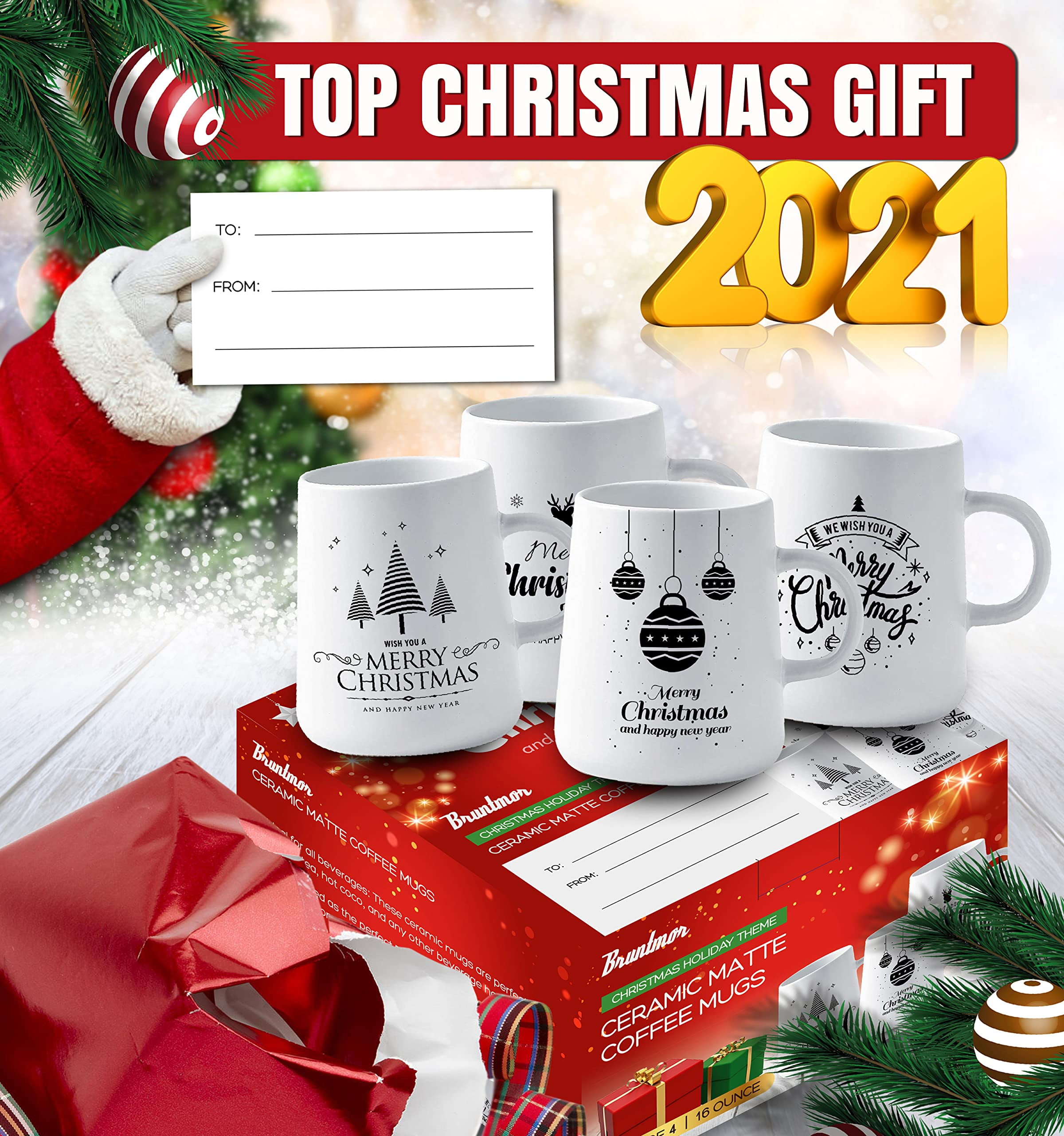 Geiserailie 4 Pieces Christmas Mug Tumblers, Funny Birthday Christmas Gift  Idea for Women Men Friend…See more Geiserailie 4 Pieces Christmas Mug