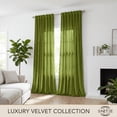 thumbnail image 5 of SNITIE Velvet Curtains 2-Panel Set – Light Filtering Thermal Insulated Drapes, Rod Pocket & Back Tab Design for Living Room, Bedroom, Office, 5 of 8