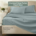 thumbnail image 4 of Superior Egyptian Cotton Eco-Friendly 1200 TC Sheet Set, King, Teal, 4 of 13