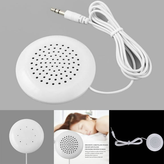 Cheers US 3 5mm Plug Mini Portable Stereo Pillow Speaker for MP3 MP4 for iPod for iPhone White Mini 3 5mm Pillow Speaker for iPod MP3 MP4 Player