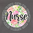 thumbnail image 2 of Floral Nurse Appreciation Pop Culture Womens Slim Fit Junior Tee, Dark Grey, X-Large, 2 of 5