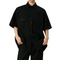 thumbnail image 1 of pstuiky camisetas de hombre, Camisa vintage informal de manga larga con solapa y botones para hombre camisetas de hombre l, 1 of 8