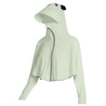 thumbnail image 4 of Bovxnpu Boys Girls Tops Lightweight Long Sleeve Zip Up Hoodie Jacket, Girls Thin Zip-Up Hoodie Sun Protection Jacket Hooded Shirt Pockets Running Outdoor Free Size, 4 of 6