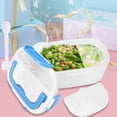 thumbnail image 2 of Portable Double Layer Electric Heating Lunch Box Food Rice Container Warmer for Home (US 110V), 2 of 8