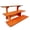 Orange, variant on 3-Tier Straight Retail Table Display Stand with Shelves for Products | 3 Step Straight Display Rack for Counter Top, Craft Shows, Farmers Market, Trade Shows, Pop ups, Soap Display, Candles (Blue)