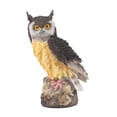 thumbnail image 4 of Estatua de búho de resina Macarena Cabeza negra figura coleccionable decoración de escritorio, 4 of 8