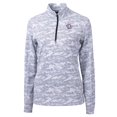 thumbnail image 2 of Women's Cutter & Buck Charcoal TCU Horned Frogs Traverse Camo Print Stretch Quarter-Zip Pullover Top, 2 of 3
