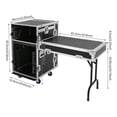thumbnail image 2 of 12U Sound Box 12U PA Rack/Road Case Top DJ Table Top 2 Layers Studio W/ Casters, 2 of 17