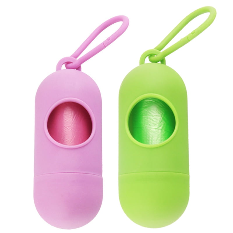 Nobrand Dog Poop Bag Holder Plastic Bag Dispenser Dog Waste Bag Dispenser With Poop Bag Pink