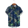 thumbnail image 4 of Camisa hawaiana étnica vintage con estampado 3D para hombre, camisas hawaianas con gráfico de grulla, planta y cohete, blusas de verano con botones sueltos y solapa, 4 of 4
