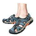 thumbnail image 2 of Sandales de Randonnée pour Hommes Sandale en Cuir pour Hommes Sandales à Lanières pour Hommes Sandales Larges pour Hommes Sandales en Mousse à Mémoire de Forme pour Hommes Sandales Confortables pour Hommes Sandales Extra Larges à Bout Fermé pour Hommes Taille, 2 of 3