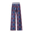 thumbnail image 2 of Pantalon de Dégagement Femmes Confortable Stretch Imprimé Floral Cordon Pantalon Lounge Jambe Large Printemps Bleu Foncé S, 2 of 3