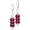 A03_Garnet, variant on Natural Stone Dish Bead Drop Earrings, Silver Real Quartz Crystal Gemstone Dangle, Style I3043
