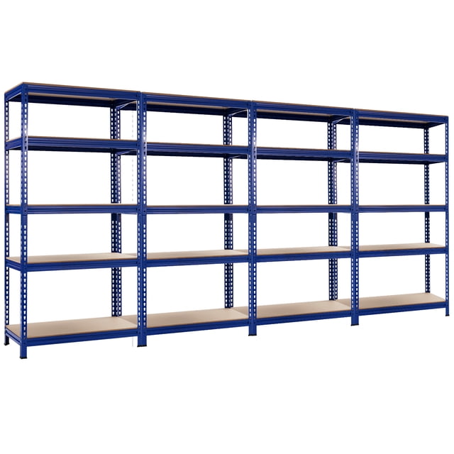 Patiojoy 5-Tier Industrial Steel Storage Shelves Garage Rack with Adjustable Shelves Navy Blue