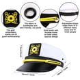 thumbnail image 2 of Captain Hats Olgaa, paquete de 12 unidades, para hombre y mujer, ajustables, marinero, 2 of 7