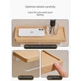 thumbnail image 3 of Caja de pañuelos para baño sin perforaciones, soporte para papel higiénico creativo de estilo japonés, soporte para rollo de papel higiénico de madera maciza blanco, montado en la pared, 3 of 4
