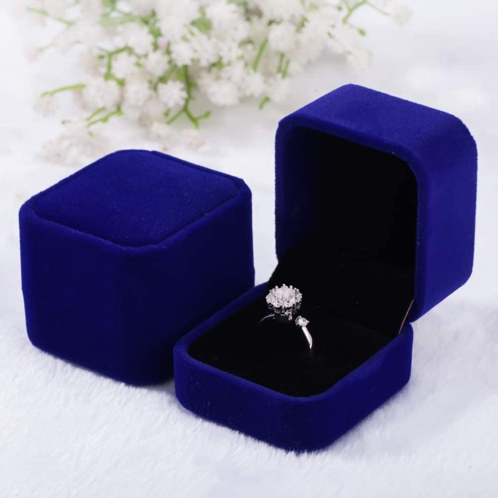 Velvet Engagement Wedding Party Earring Ring Necklace Display Gift Jewelry Box