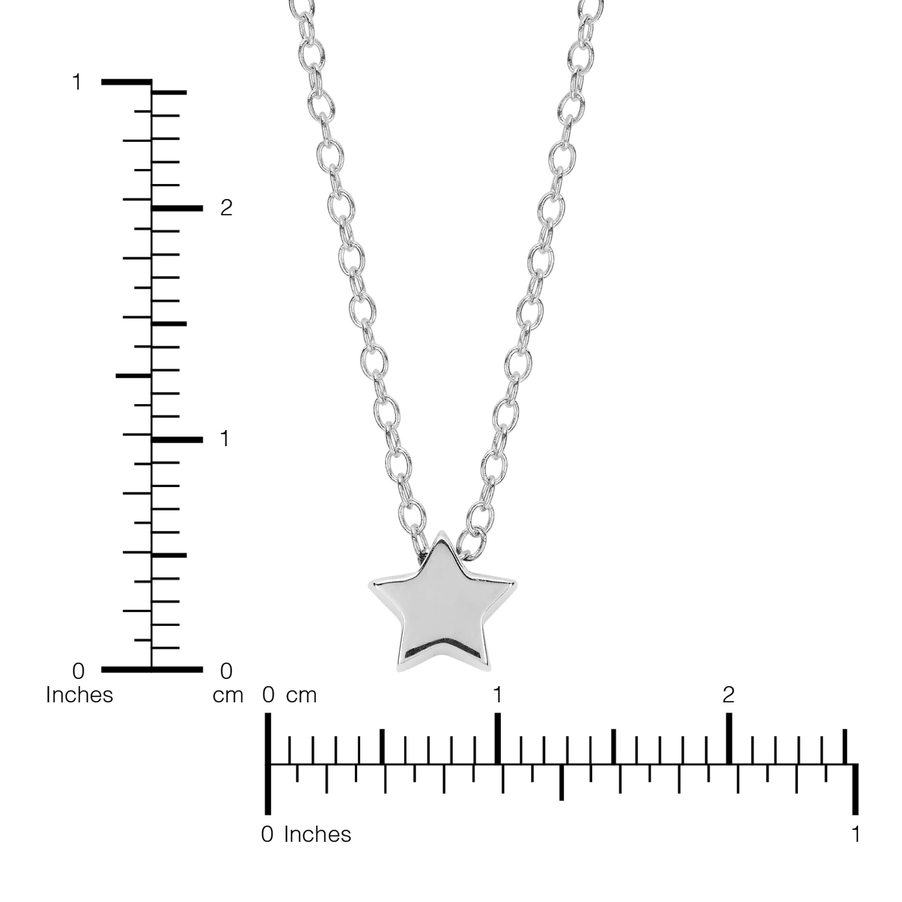 Marisol & Poppy Sterling Silver Mini Star Pendant Necklace For