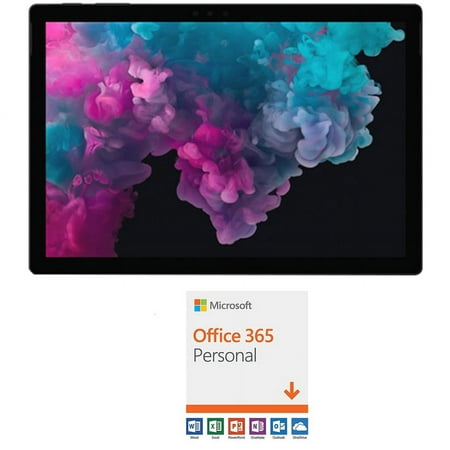 Microsoft KJT-00016 Surface Pro 6 12.3" Intel i5-8250U 8GB/256GB SSD Tablet - Black with Microsoft Office 365 Personal 1-Year Subscription For 1 Person