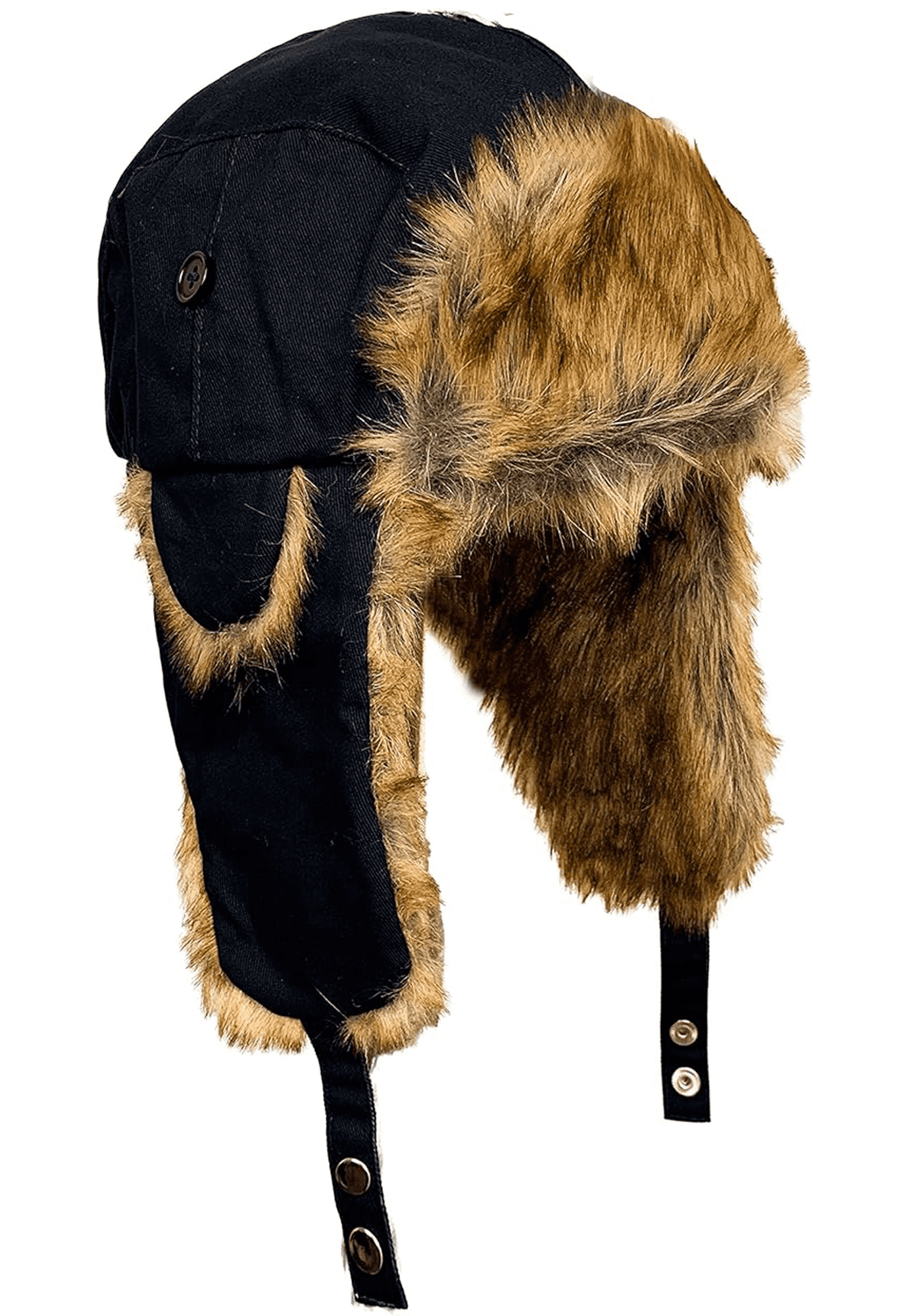 Icon Sports Real Madrid Trapper Hat, Navy Faux Fur, 100% Cotton, OSFM