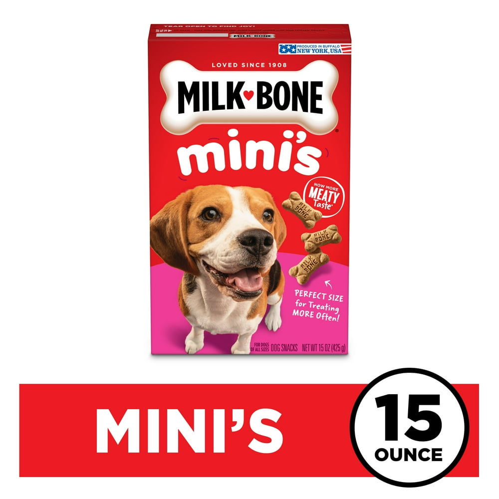 MilkBone Original Mini Dog Biscuits, Crunchy Dog Treats, 15 Ounces
