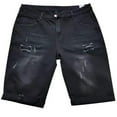 thumbnail image 4 of Mens Shorts Men's Jeans Shorts Ripped Distressed Denim Shorts With Broken Hole Distressed Stretchy Jeans Ripped Jean Shorts Cargo Shorts for Men Black XL Cotton, 4 of 5