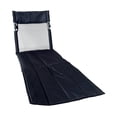 thumbnail image 2 of Silla de camping plegable portátil con respaldo extendido, resistente al desgaste, de malla resistente para exteriores, asiento reclinable para playa Negro, 2 of 8