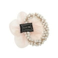 thumbnail image 4 of Unique Bargains 1 Pc Floral Rhinestone Faux Pearl Scrunchies for Home Pink, 4 of 5