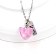 thumbnail image 3 of Stainless Steel Faith Pendant Necklaces Christian Religious Jewelry, Real Mustard Seed in Heart Shape Openable Pink Bottle Case Y756-6 (Pink), 3 of 7