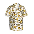thumbnail image 2 of Daiia Cute Bee Hawaiian Shirt for Men Gentle Cotton Regular Short Sleeve Casual-Medium, 2 of 9
