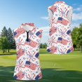 thumbnail image 4 of Yuyamidu Matching Outfits for Couples Golf Tennic Shirts for Men Women Sleeveless Shirts Star USA Flag 1/4 Zip Collared Athletic Shirts Slim Fit Shirt Workout Tank Tops, Women's XL, 4 of 6