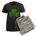 thumbnail image 5 of CafePress - Shamrock Skulls St Pattys Day Women's Dark Pajamas - Women's Short Sleeve Print T-Shirt and Pants Dark Cotton Pajama Set, 5 of 7