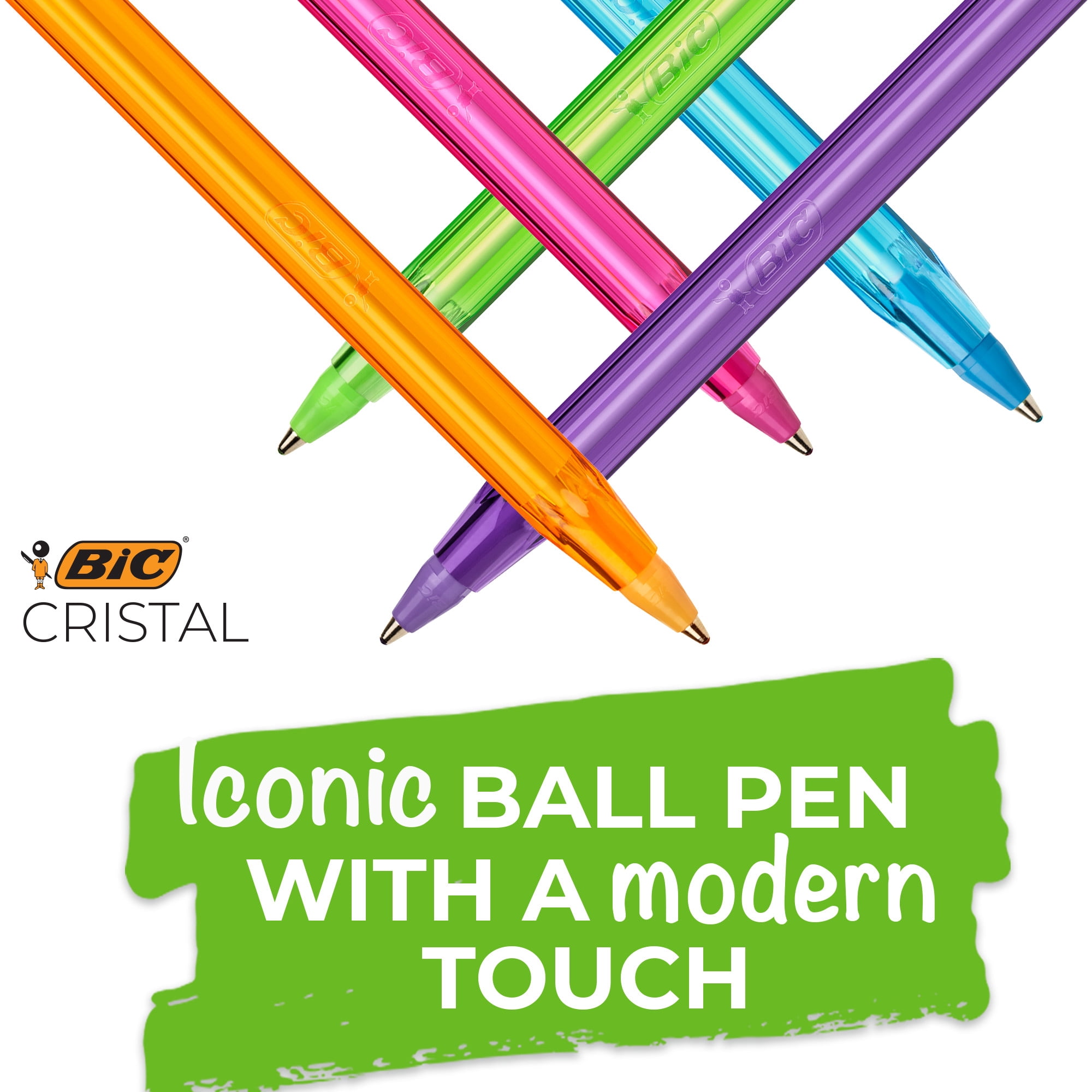BIC Plan-It Set with 5 Cristal Ball Pens and 5 Brite Liner Highlighters, Assorted Colors, 10-Count