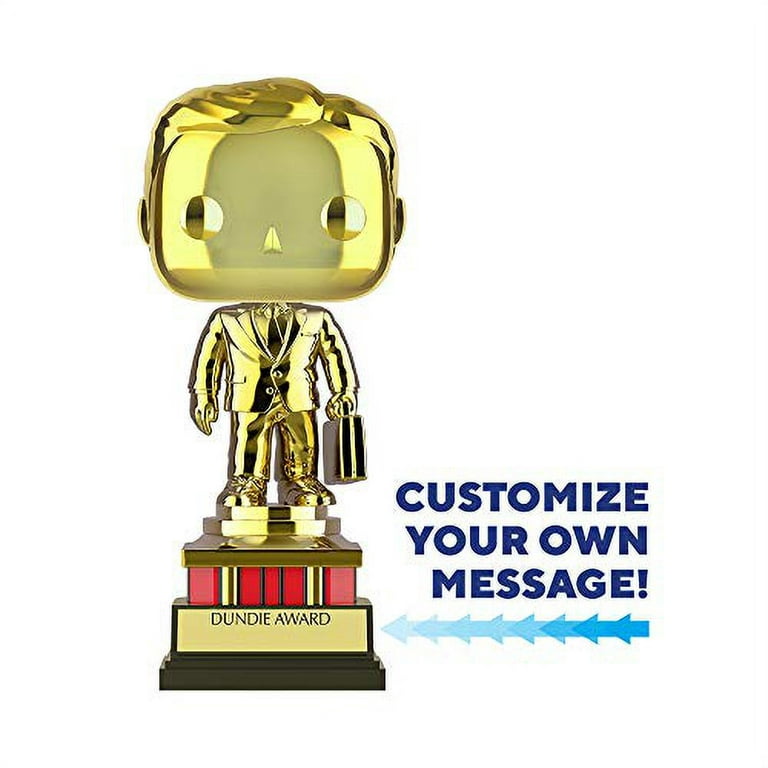 Funko Pop! TV: The Office - Customizable Chrome Dundie Award,   Exclusive Collectible Vinyl Figure (52077)