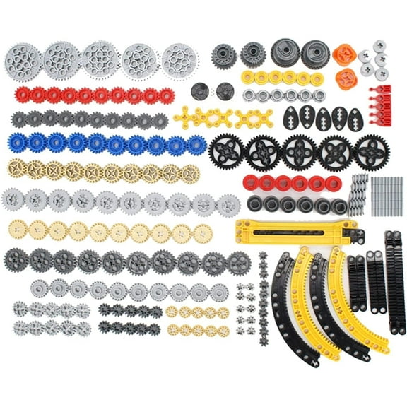 233PCS Gear Set for Technical-Series Parts Compatible with Lego Technic Parts, Liftarm, Pins, Axles, Connectors for Technic Building Blocks Set (Gear Set)